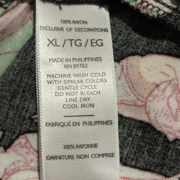 Natori Asian Geisha Print Short Caftan Size XL - NWOT - Picture 6 of 6